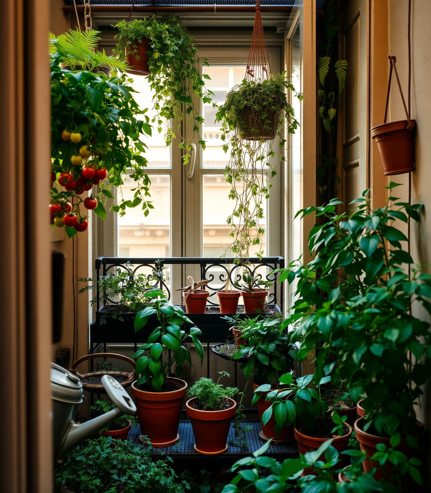 Balcon parisien luxuriant